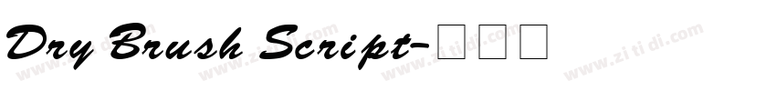 Dry Brush Script字体转换